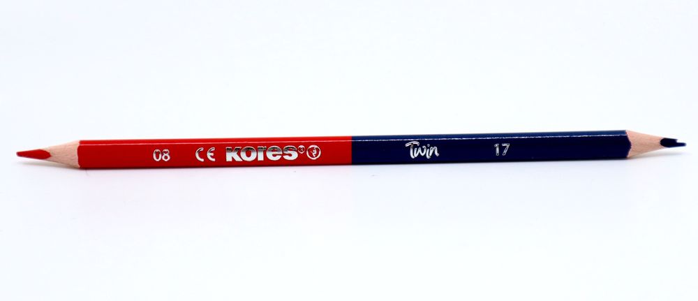 Dvojfarebná ceruzka modro-červená