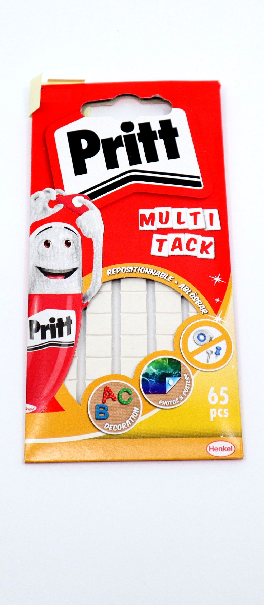 Lepiaca guma Pritt (na pripevnenie plagátov, fotografií, alebo klávesnice proti pohybu atď.)