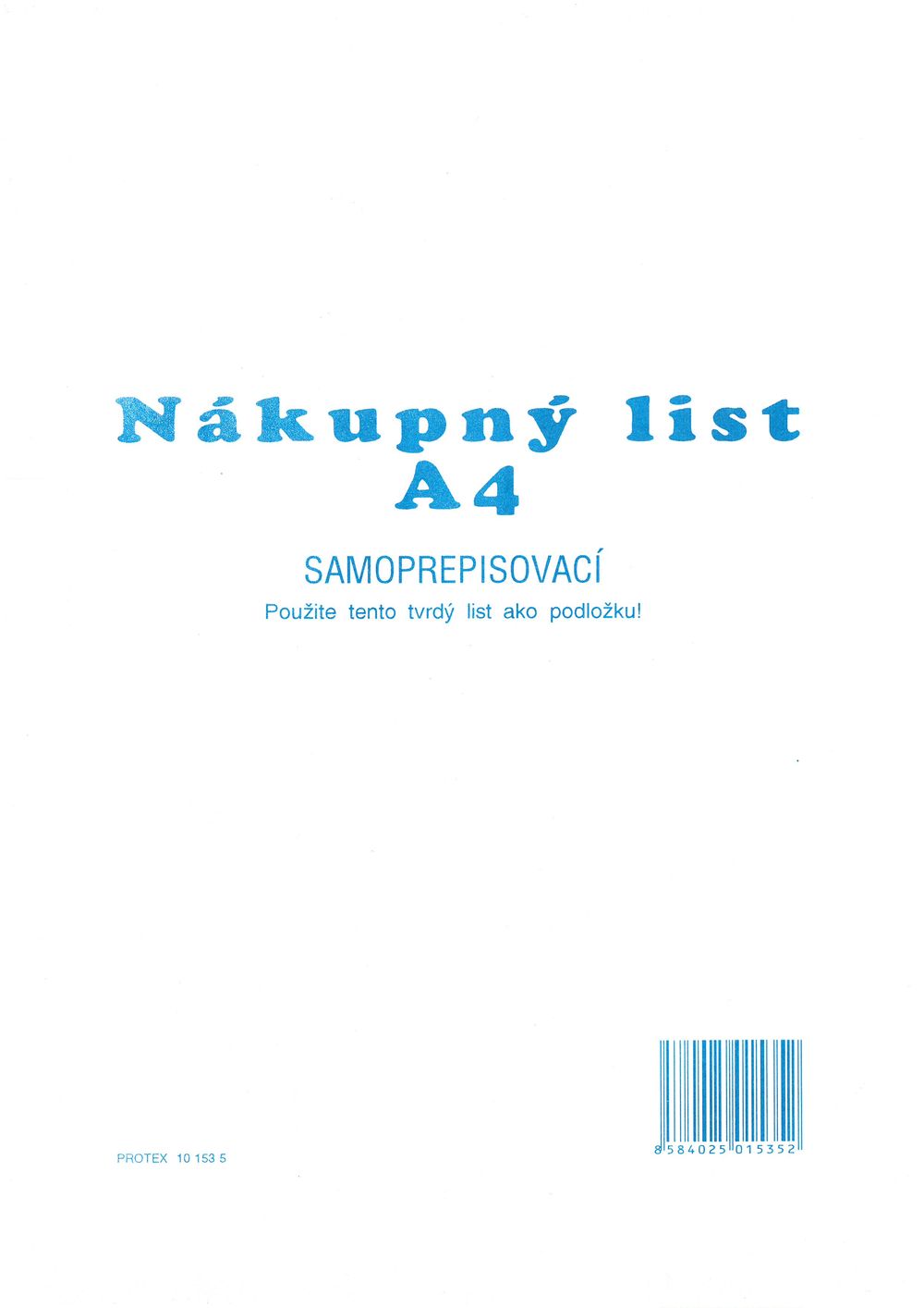 Nákupný lístok A4 (3 ks/list) (samoprepisovací, blok 100 listov)