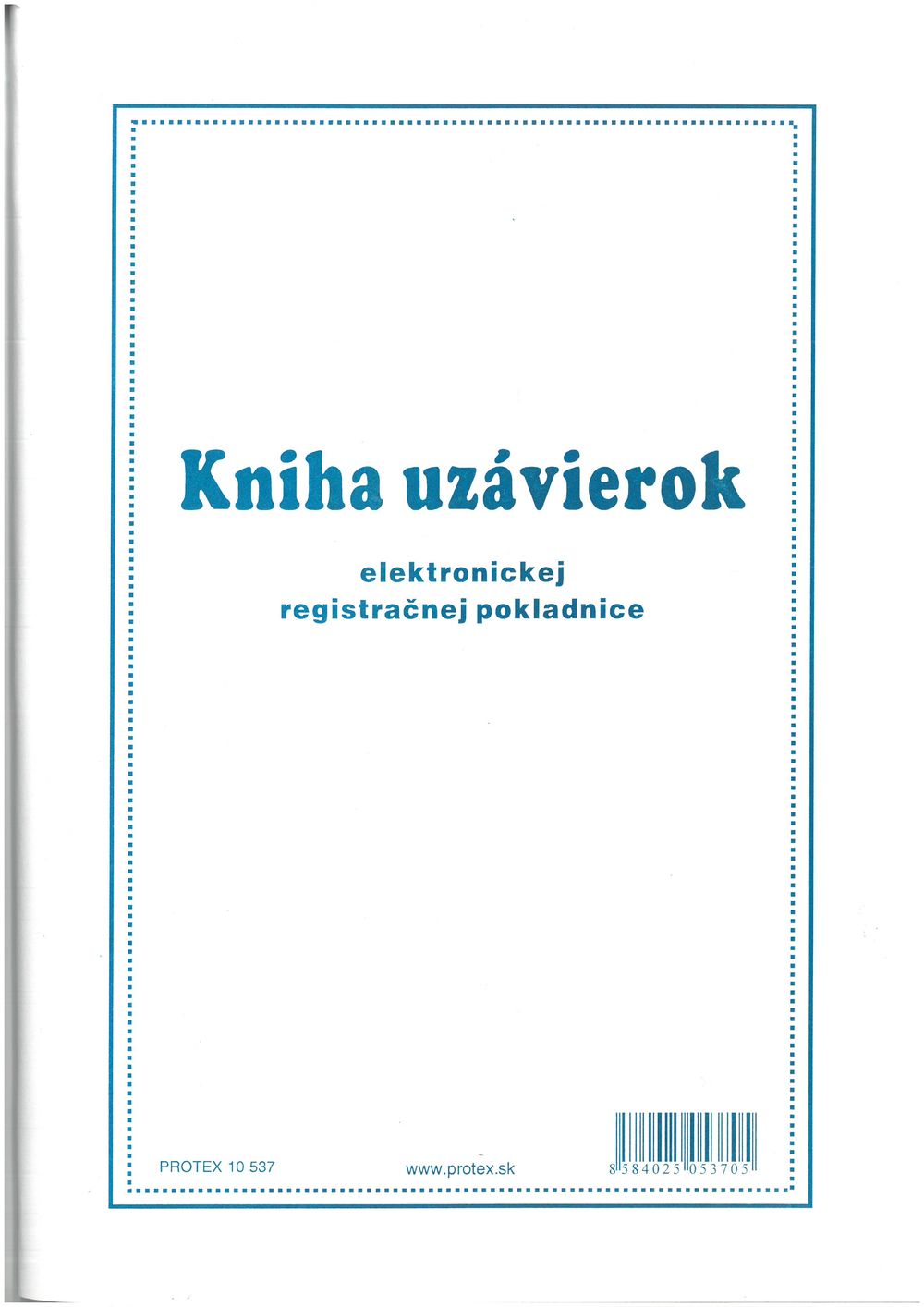 Kniha uzávierok elektronickej registračnej pokladnice (ERP), A4, 96 strán, mäkká väzba