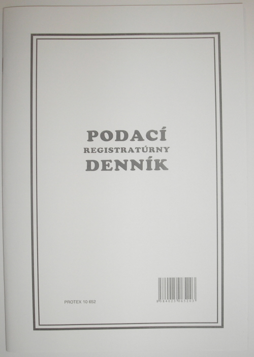 Podací - registratúrny denník A4, 80 strán (mäkká väzba)