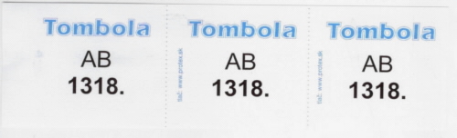 Tombolové lístky 3-dielne (blok 100 ks)