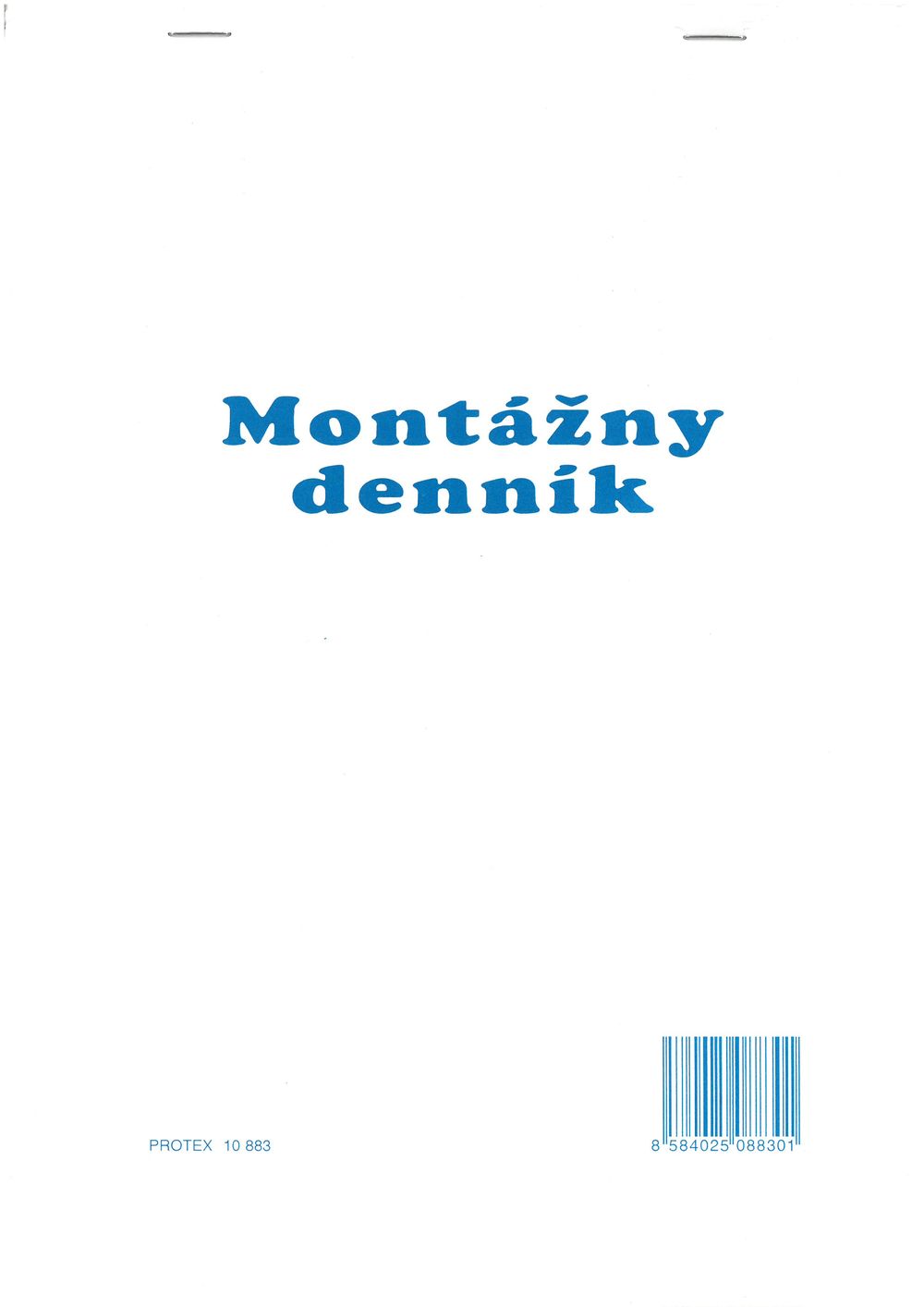 Montážny denník (blok A4, 100 listov)