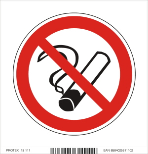Piktogram zákaz fajčenia - samolepka (10x10 cm)