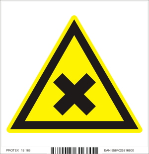 Piktogram nebezpečenstvo škodlivej alebo dráždivej látky - samolepka (10x10 cm)