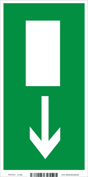 Piktogram - núdzový východ alebo úniková cesta 5 (10 x 20 cm)