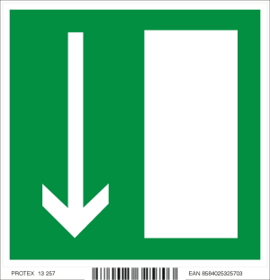 Piktogram - núdzový východ alebo úniková cesta 7 (10 x 10 cm)