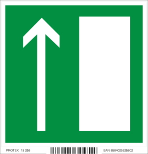 Piktogram - núdzový východ alebo úniková cesta 8 (10 x 10 cm)