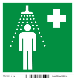 Piktogram - bezpečnostná sprcha (10 x 10 cm)