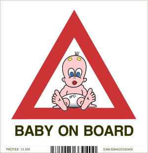 Piktogram  - baby on board (dieťa v aute) (10 x 10 cm)