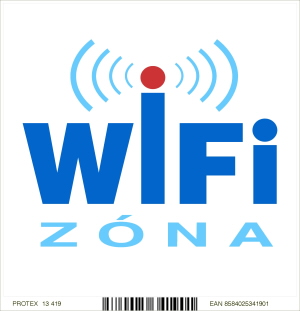 Označenie "WiFi zóna" - samolepka (10 x 10 cm)