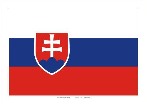 Štátna zástava Slovenskej republiky A4 (laminovaný)