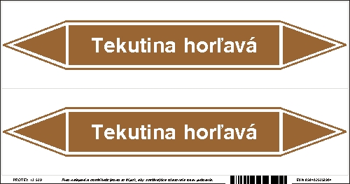 Označenie potrubia Tekutina horľavá (20x10 cm)