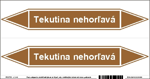 Označenie potrubia Tekutina nehorľavá (20x10 cm)