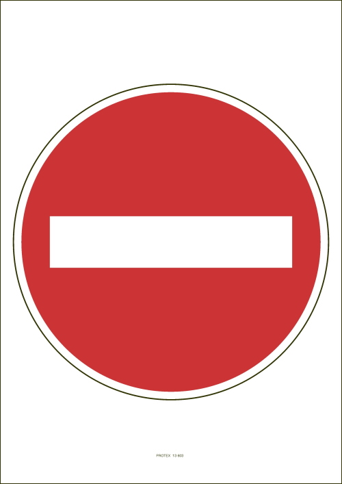 Označenie "Zákaz vjazdu všetkých vozidiel" (A4, laminované)