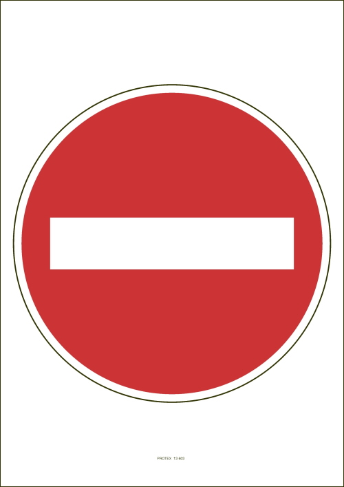 Označenie "Zákaz vjazdu všetkých vozidiel" (A4, laminované)