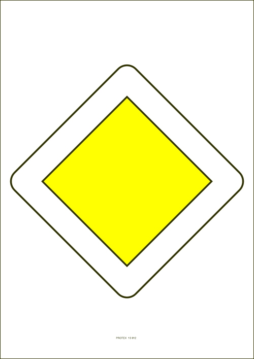 Označenie "Hlavná cesta" (A4, laminované)