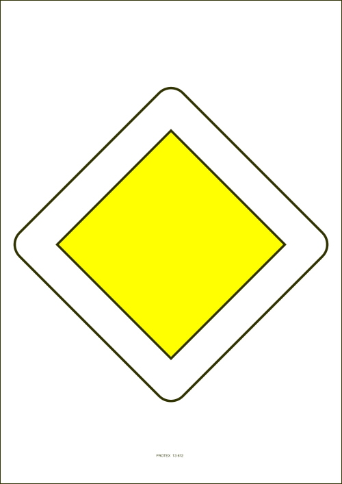Označenie "Hlavná cesta" (A4, laminované)