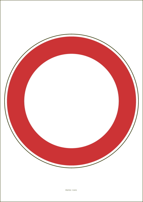 Označenie "Zákaz vjazdu všetkých vozidiel v oboch smeroch" (A4, laminované)