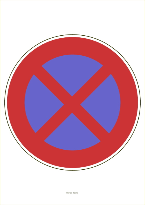Označenie "Zákaz zastavenia" (A4, laminované)