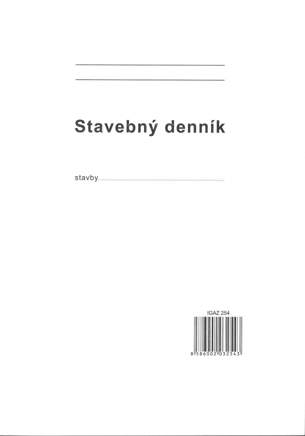 Stavebný denník A4 (75 listov, číslovaný)