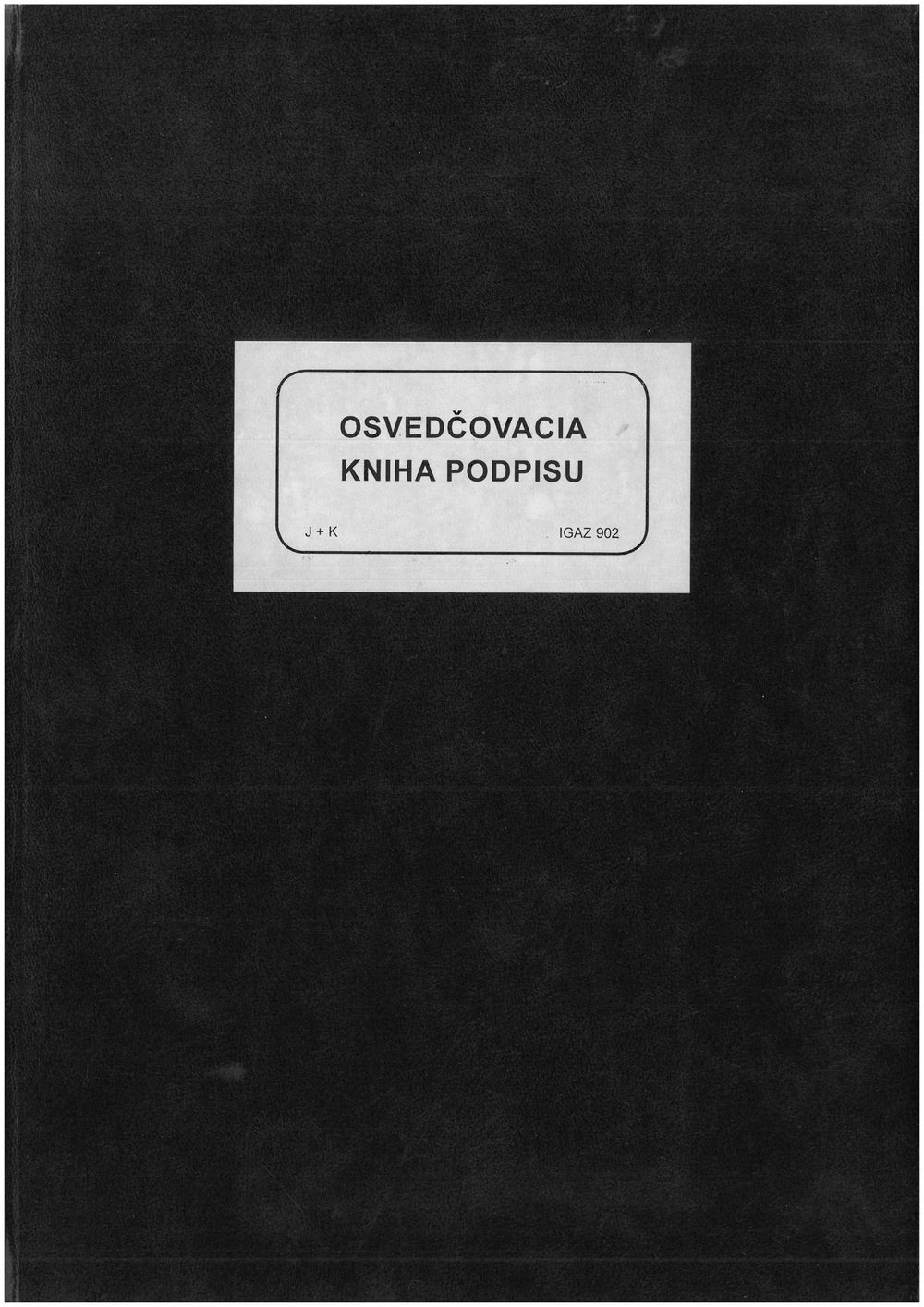 Osvedčovacia  kniha  podpisu (tvrdá väzba)