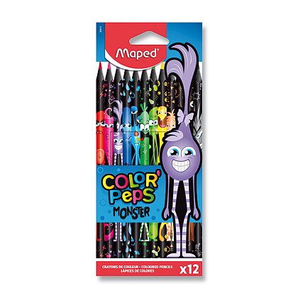 Farebné ceruzky Maped Monster 12ks 