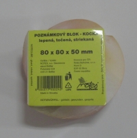 8x8 cm čistý poznámkový blok - točený