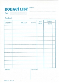 Dodací list A6 (blok 100 listov)