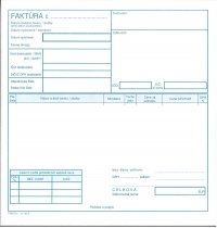 Faktúra 2/3 A4 (samoprepisovací, blok 100 listov)