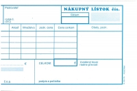 Nákupný lístok 1/3 A4 (samoprepisovací, blok 100 listov)