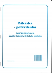 Zákazka - potvrdenka (samoprepisovacia kniha A4, 100 listov)