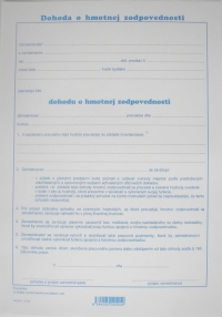 Dohoda o hmotnej zodpovednosti (list A4)
