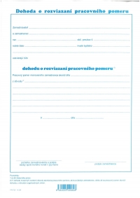 Dohoda o rozviazaní pracovného pomeru (list A4)