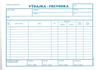 Výdajka-prevodka A5 (samoprepisovací, blok 100 listov)