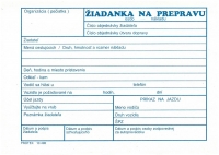 Žiadanka na prepravu (blok A6, 100 listov)