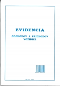 Evidencia odchodov a príchodov  vozidiel (zošit A4, 50 listov)