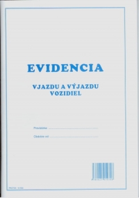 Evidencia vjazdu a výjazdu vozidiel (A4 zošit, 100 strán)