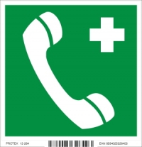 Piktogram - telefón na núdzové volanie (10 x 10 cm)