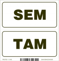 Označenie na dvere - SEM - TAM - (obidve 10x5 cm)