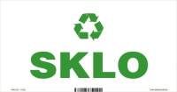 Označenie odpadu - separovaný zber - SKLO (20x10 cm)