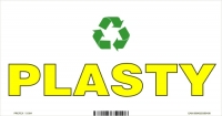 Označenie odpadu - separovaný zber - PLASTY (20x10 cm)