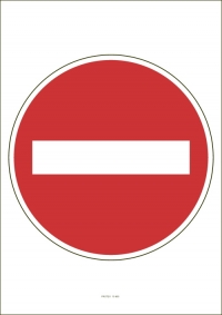 Označenie "Zákaz vjazdu všetkých vozidiel" (A4, laminované)