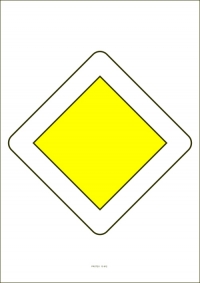 Označenie "Hlavná cesta" (A4, laminované)