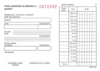 Pokladničná zloženka 3-dielna, samoprepis., číslovaná