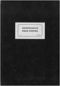 Osvedčovacia  kniha  podpisu (tvrdá väzba)