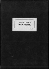 Osvedčovacia  kniha  podpisu (tvrdá väzba)